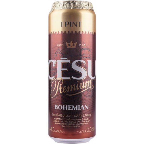 Пиво темне"Cesu Premium Bohemia" 0,568л з/б 4,5% (Литва, TM "Cesu")