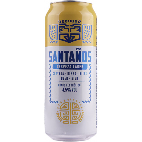 Пиво "Santanos Lager" 4,5% 0,5л ж/б (Литва, ТМ "Santanos")