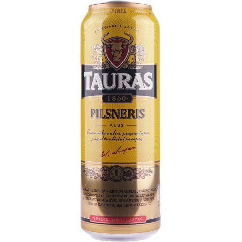 Пиво "Tauras Pilsner" 0,568л 4,6% з/б (Литва, TM "Tauras")