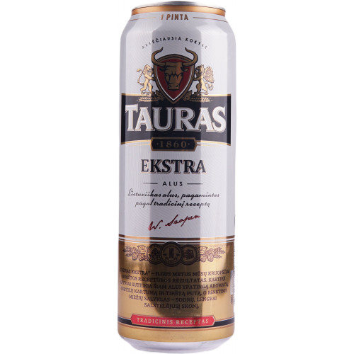 Пиво "Tauras Ekstra" 0,568л 5,2% з/б (Литва, TM "Tauras")