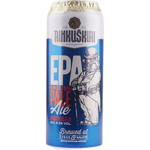 Пиво "Rinkuskiai English Pale Ale" 5,2% 0,5л ж/б (Литва, TM "Rinkuskiai")