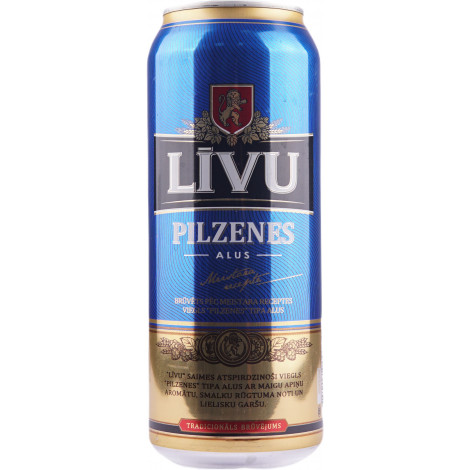 Пиво "Livu Pilzenes" 0,5л 4,4% з/б (Литва, TM Livu)