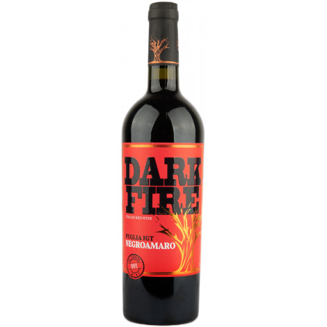 Вино "Negroamaro Puglia IGT" черв. сухе 0,75л 12,5% (Італія, Апулія, ТМ "Dark Fire")