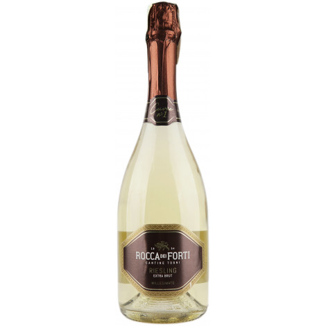Вино iгристе "Riesling Extra Brut" 0,75л біл. екс/брют 12,5% (Італія, Марке, TM "Rocca Dei Forti")