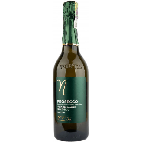 Вино ігристе "Prosecco Spumante DOC BIO" біл.екстра/сух 0,75л 11.5% (Італія, Венето, ТМ " Ponte")