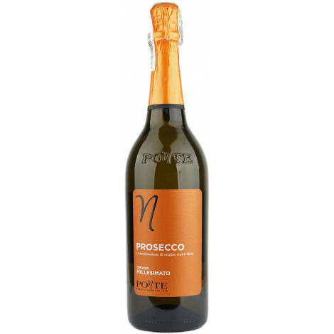 Вино ігристе "Prosecco Millesimato  DOC " біл.екстра/сух 0,75л 11% (Італія, Венето, ТМ "Ponte")