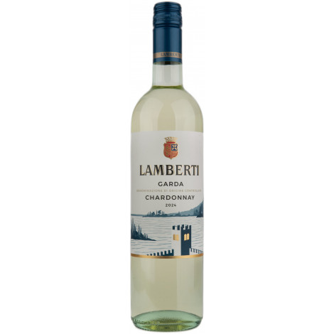 Вино "Chardonnay Garda DOC" біл.сух.  0,75л 12% (Італія, Венето, Гарда, ТМ "Lamberti")