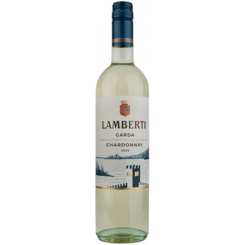 Вино "Chardonnay Garda DOC" біл.сух.  0,75л 12% (Італія, Венето, Гарда, ТМ "Lamberti")