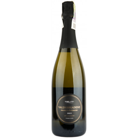 Вино ігристе"Prosecco Valdobbiadene Superiore DOCG" 0,75л біл.брют 11.5% (Італія, Вальдоббіадене,TM"Terre di Nisa")