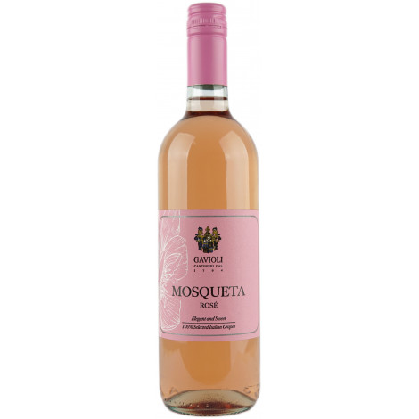 Вино "Mosqueta Gavioli Rose" 0,75л рож. напів/солод. 5% (Італія, Пьемонт, TM "Gavioli")