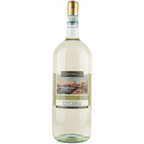 Вино тихе "Pinot Grigio delle Venezie DOC" 1,5л біл. сух. 12% (Італія, Венето, TM" Portobello")