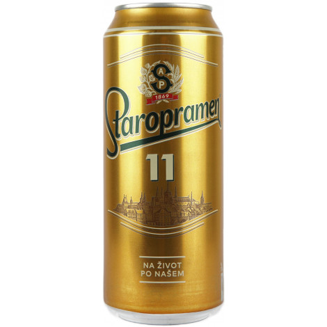 Пиво "Staroprament 11 plech" 0,5л. 4,7%  з/б (Чехія, TM "Staroprament")