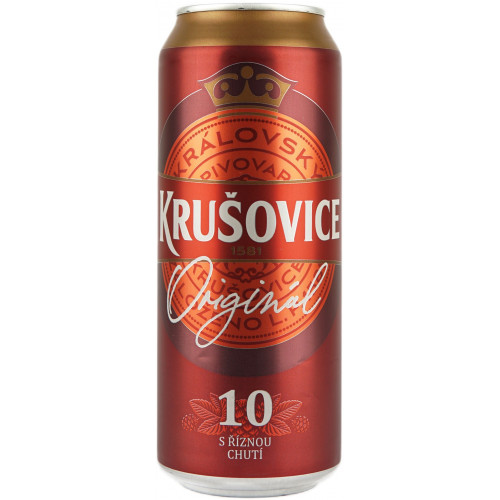 Пиво "Krusovice Kralovska Original " 0,5л. 4,2%  з/б (Чехія, TM "Krusovice")