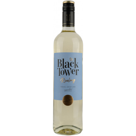 Вино тихе"Riesling Black Tower" біле, сух. 9,5% 0,75л (Німеччина,Рейн, ТМ "Black Tower")