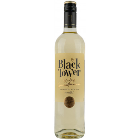 Вино "Riesling Gewurztraminer " біл. напів/сух 0,75л 12% (Німеччина, Пфальц, ТМ "Black Tower")
